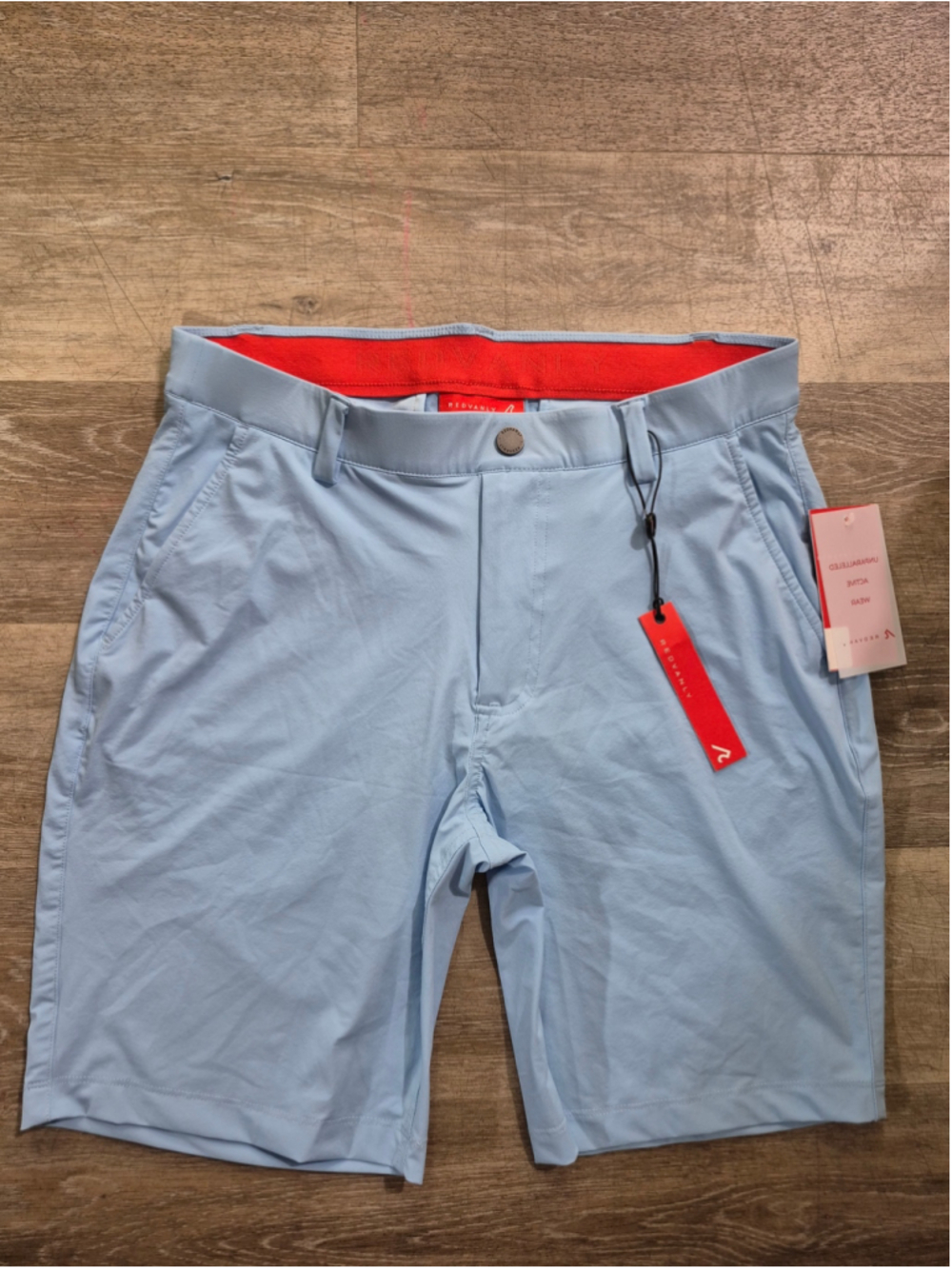 Men's Redvanly Flat Front Shorts Size S Light Blue